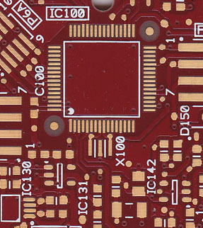 Section of a PCB layout
